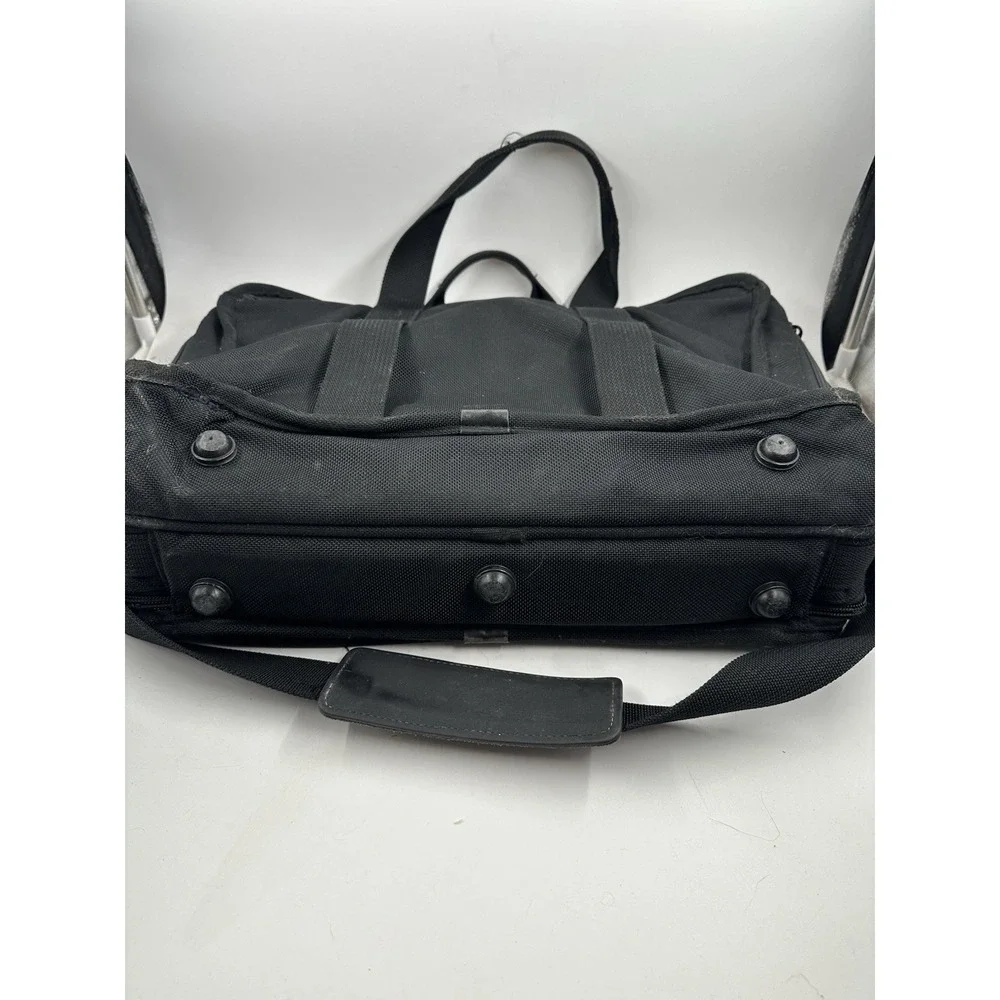 TUMI men's Black Briefcase Laptop Bag Nylon